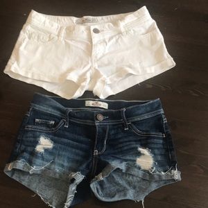 2 Pair of Hollister Jean shorts
